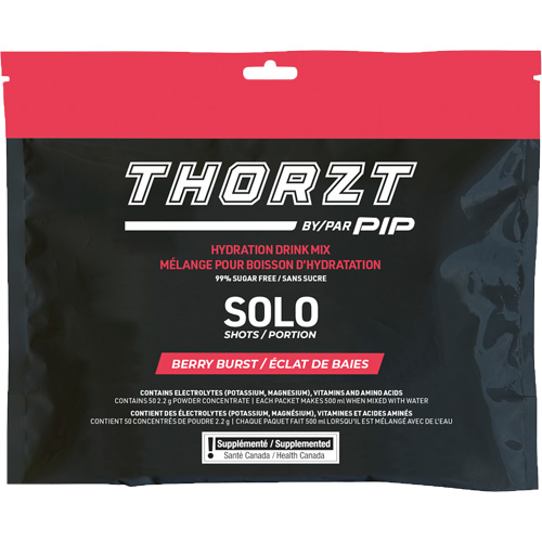 THORZT Sugar-Free Solo Shot Hydration Drink Mix, Single Serve, Berry Burst Ottawa Fastener Supply