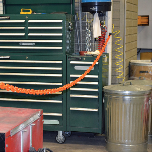 Magnetic Chain Barrier Warehouse Kit, Orange Ottawa Fastener Supply