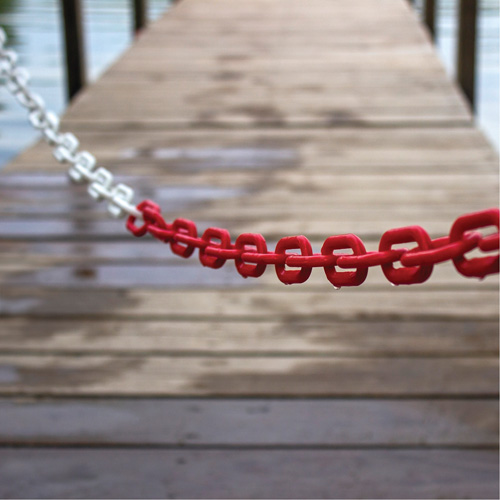 Bicolour Plastic Barrier Chain, Green/White Ottawa Fastener Supply