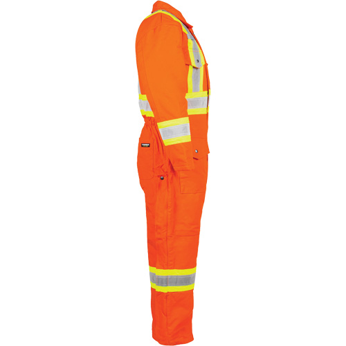 High-Visibility Lined Canvas Overalls, Small, High Visibility Orange Ottawa Fastener Supply