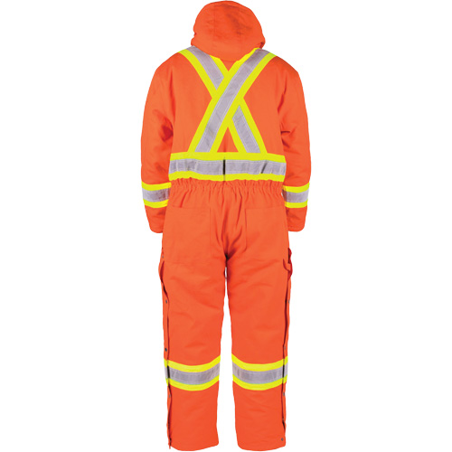 High-Visibility Lined Canvas Overalls, Small, High Visibility Orange Ottawa Fastener Supply
