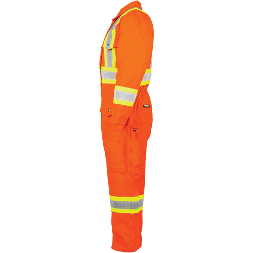High-Visibility Lined Canvas Overalls, Small, High Visibility Orange Ottawa Fastener Supply