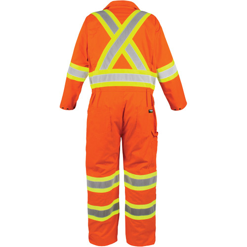 High-Visibility Unlined Coveralls, 2X-Large, High Visibility Orange Ottawa Fastener Supply