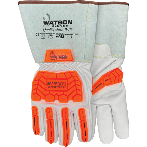 Scape Goat Cut-Resistant Gloves, X-Small, Goatskin Palm, Gauntlet/Driver Cuff Ottawa Fastener Supply
