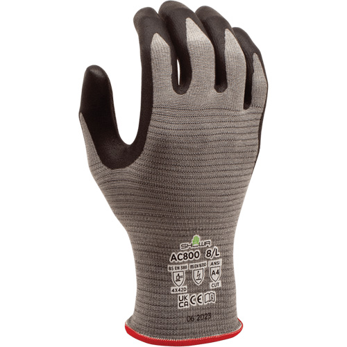 DURACoil Alpha AC800 ESD Gloves, Size 2X-Large/10, 18 Gauge, Microfoam Nitrile Coated, HPPE Shell, ASTM ANSI Level A4/EN 388 Level D Ottawa Fastener Supply