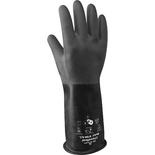 Gants r&eacute;sistants &agrave; l'acide 879R, Taille 2T-Grand/11, 14" lo, Caoutchouc butyle, 28 mils Ottawa Fastener Supply