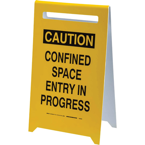 "Caution Confined Space Entry In Progress" Floor Sign, English Ottawa Fastener Supply