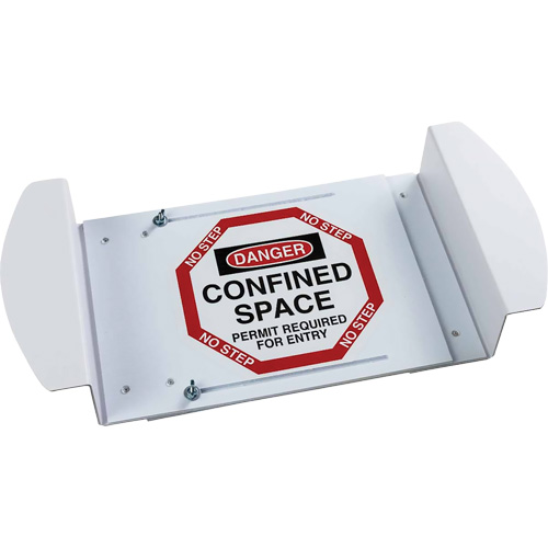 Panneau pour trou d'homme "Danger Confined Space Permit Required For Entry", 21" x 30", Polystyr&egrave;ne, Anglais Ottawa Fastener Supply