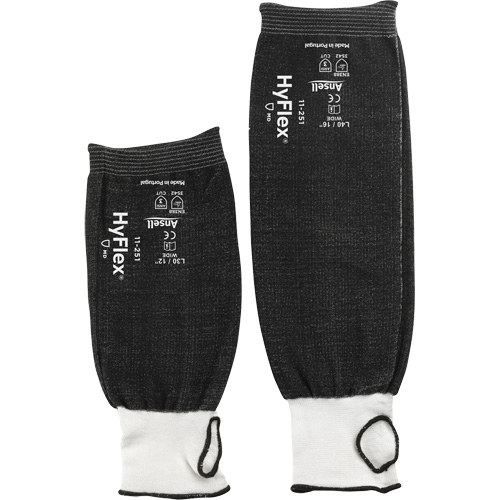HyFlex 11-251 Extra Wide Protective Sleeve, Intercept, 18", ASTM ANSI Level A3, Black Ottawa Fastener Supply