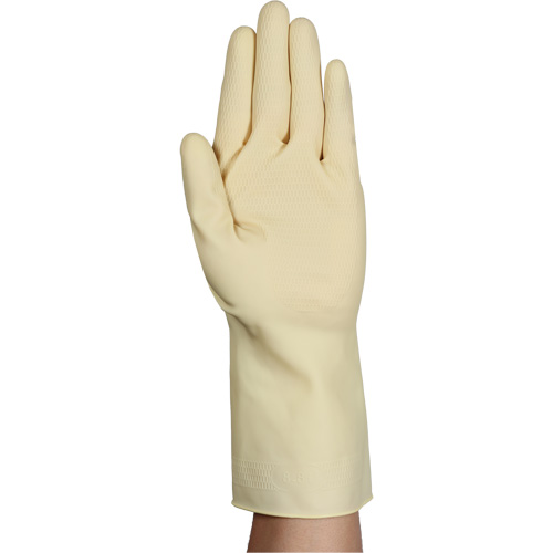 AlphaTec&reg; 87-137 Lightweight Natural Gloves, Size 8, 11.8" L, Rubber Latex, 16-mil Ottawa Fastener Supply