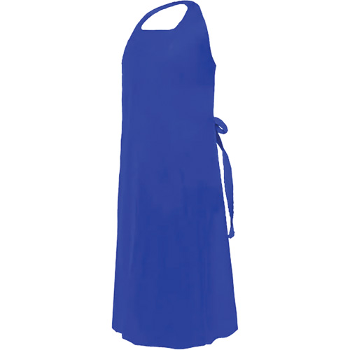 CoverMe Apron with Die-Cut Neck, Polyurethane, 45" L x 35" W, Blue Ottawa Fastener Supply