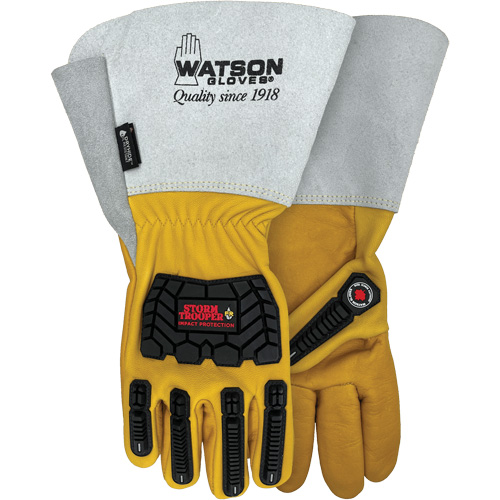 Gants r&eacute;sistants &agrave; leau Storm Trooper, 2T-Grand, Paume en Cuir de vache, Poignet Manchette Ottawa Fastener Supply