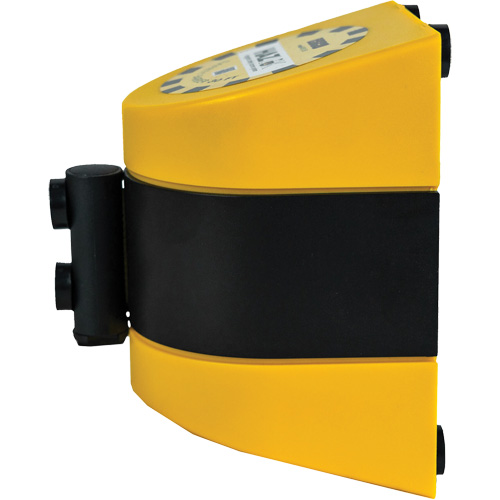 Syst&egrave;me de barri&egrave;re de s&eacute;curit&eacute; HAZLOK, Plastique, Fixation magn&eacute;tique, 30', Ruban Noir et jaune Ottawa Fastener Supply