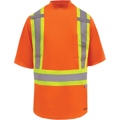 T-shirt de s&eacute;curit&eacute; doubl&eacute; de bambou Viking, Polyester, 3T-Grand, Orange haute visibilit&eacute; Ottawa Fastener Supply