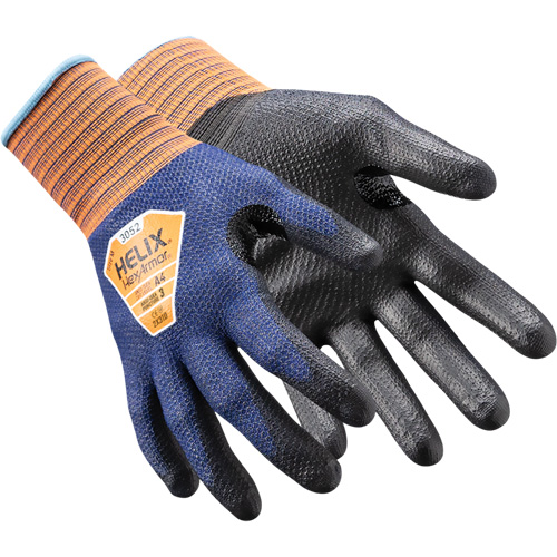 Helix&reg; 3052 Thin Work Gloves, 7/Small, 21 Gauge, Polyurethane Coated, ASTM ANSI Level A4/EN 388 Level D Ottawa Fastener Supply