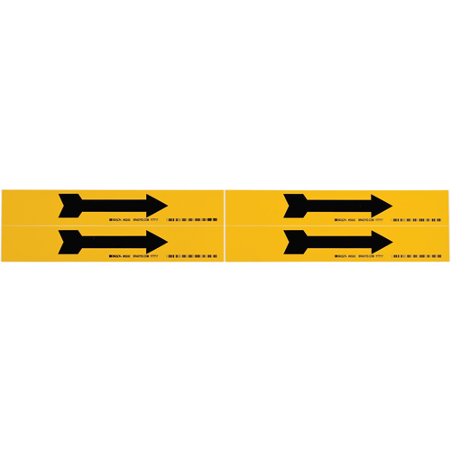 Marqueur de tuyau  Arrow, Autocollant, 1-1/8" h x 7" la, Noir sur jaune Ottawa Fastener Supply