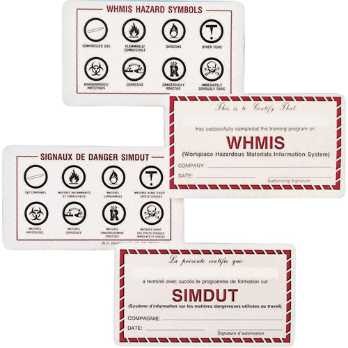 WHMIS Wallet Cards Ottawa Fastener Supply