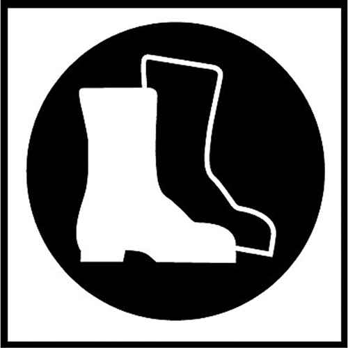 Right to Know Pictogram Labels -Boots, Vinyl, Sheet, 5/8" L x 3/4" W Ottawa Fastener Supply