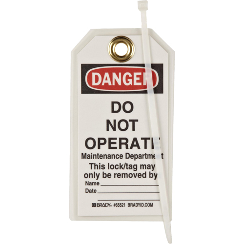 &eacute;tiquettes de verrouillage, Plastique, 3" la x 5-1/2" h, Anglais Ottawa Fastener Supply