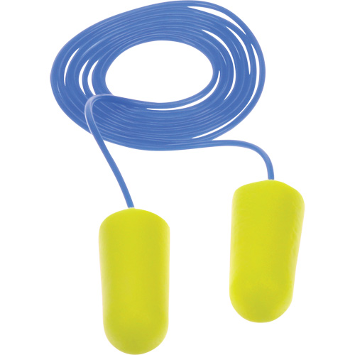 E-A-Rsoft Yellow Neon Earplugs, Bulk - Polybag, Corded Ottawa Fastener Supply
