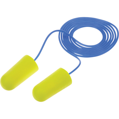 E-A-Rsoft Yellow Neon Earplugs, Bulk - Polybag, Corded Ottawa Fastener Supply