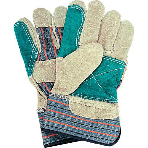 Double-Palm Fitters Gloves, Large, Split Cowhide Palm, Cotton Inner Lining Ottawa Fastener Supply