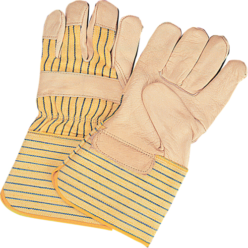 Standard-Duty Dry-Palm Fitters Gloves, Large, Grain Cowhide Palm, Cotton Inner Lining Ottawa Fastener Supply