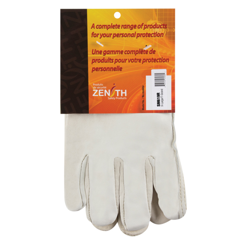 Winter-Lined Driver's Gloves, X-Large, Grain Cowhide Palm, Fleece Inner Lining Ottawa Fastener Supply