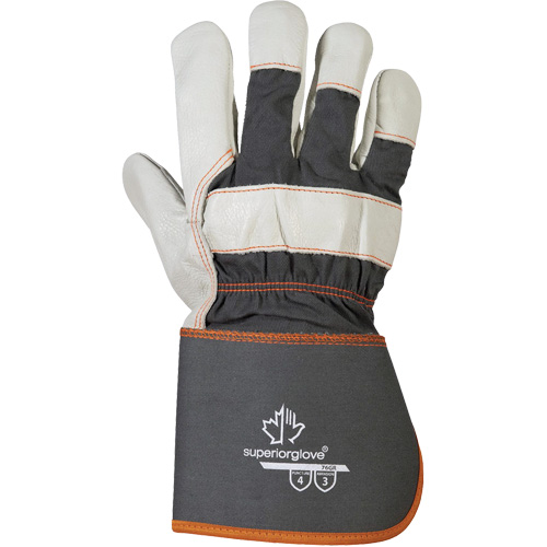 Endura&reg; Fitters Work Gloves, One Size, Grain Cowhide Palm, Cotton Inner Lining Ottawa Fastener Supply