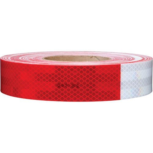 3M Scotchlite Diamond Grade Conspicuity Sheeting Series 985, 2" W x 12" L, Red & White Ottawa Fastener Supply