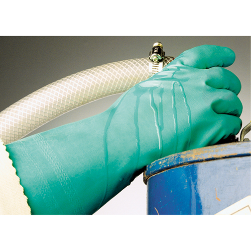 Gants &agrave; prise emboss&eacute;e &agrave; motif en Z StanSolv, Taille Moyen/8, 14" lo, Nitrile, Doublure en Interlock, 11 mils Ottawa Fastener Supply