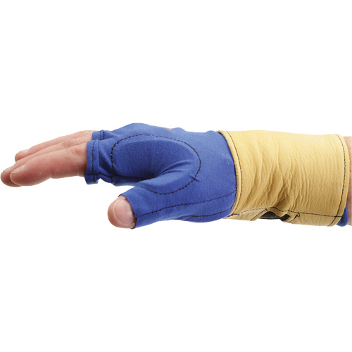 Fingerless Glove Liner with Wrist Restrainer, Size X-Small, Poly-Cotton Palm Ottawa Fastener Supply