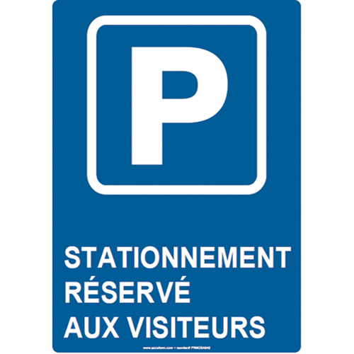 Reserved Parking Sign, 14" x 10", Aluminum, French with Pictogram Ottawa Fastener Supply