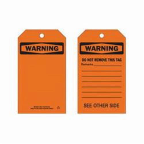 Self-Laminating Safety Tags, Polyester, 4" W x 7" H, English Ottawa Fastener Supply