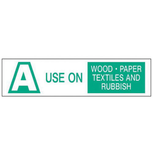 "A Use on Wood Paper Textiles and Rubbish" Labels, 6" L x 1-1/2" W, Green on White Ottawa Fastener Supply