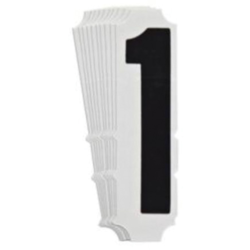 Quick-Align&reg; Individual Gothic Number and Letter Labels, 1, 4" H, Black Ottawa Fastener Supply
