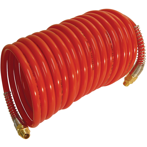 Maxpro Self-Storing Nylon Air Hoses With Fittings, Air, 3/8" ID x 25' L, Nylon, 200 PSI at 23 °C Ottawa Fastener Supply