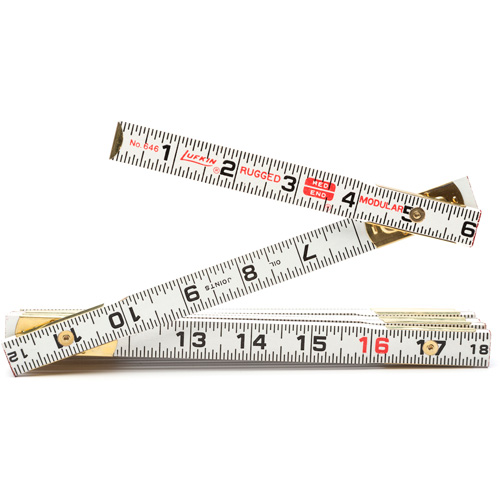 Red End&reg; Masonry Rule, 6' L, Wood, 1/16" Graduations Ottawa Fastener Supply