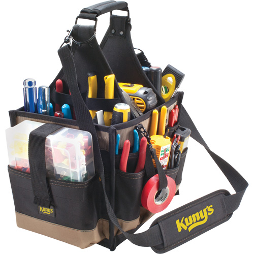 Grands porte-outils pour &eacute;lectriciens et travaux de maintenance, Polyester, 23 pochettes, Noir Ottawa Fastener Supply