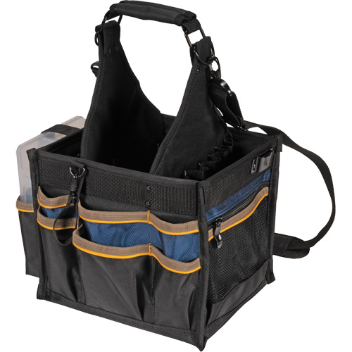 Large Electrical & Maintenance Tool Carrier, Polyester, 23 Pockets, Black Ottawa Fastener Supply