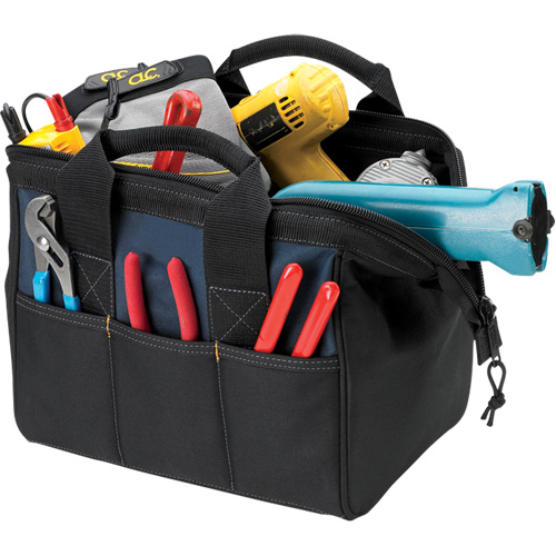 BIGMOUTH&reg; Tool Bag, Polyester, 23 Pockets, Black Ottawa Fastener Supply