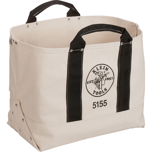Sac &agrave; outils robuste de 17", Toile, 1 pochettes, Beige/Noir Ottawa Fastener Supply