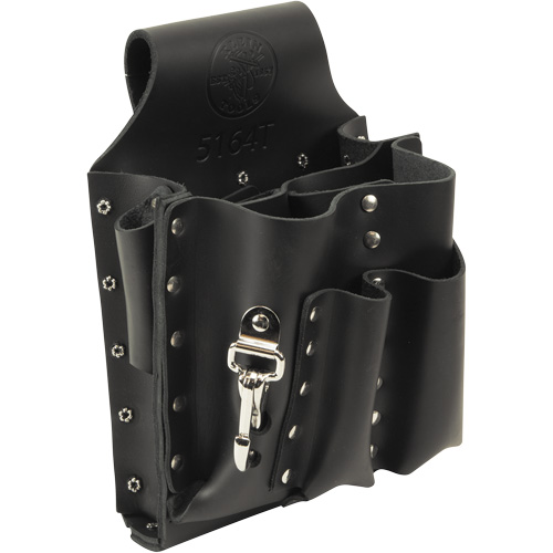 Tool Pouch, Multiple Tool Holder, Leather, 8 Pockets Ottawa Fastener Supply