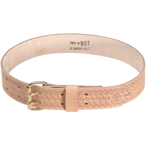 Heavy-Duty Embossed Tool Belt, Leather, Tan Ottawa Fastener Supply