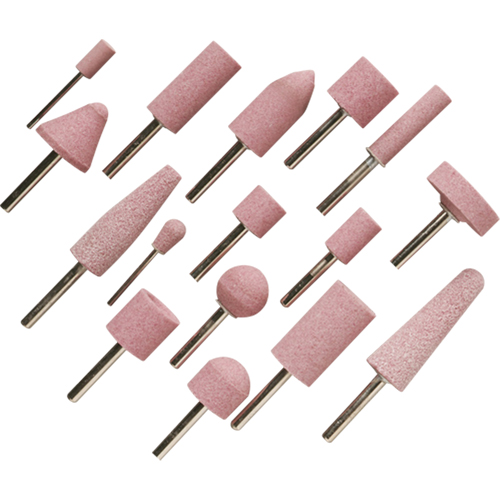 Meules vitrifi&eacute;es mont&eacute;es sur tige A60R, A12, Oxyde d'aluminium, 11/16" dia., 1-1/4" lo, 60 Grain Ottawa Fastener Supply