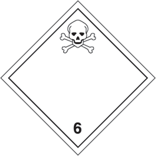TDG Shipping Labels, Class 6.1, Toxic Substances, Vinyl Ottawa Fastener Supply