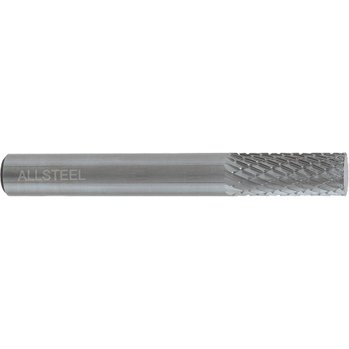 AllSteel Cylindrical Shape Carbide Burr, SA-1, 1/4" Dia., 1/4" Shank, 5/8" Depth of Cut Ottawa Fastener Supply
