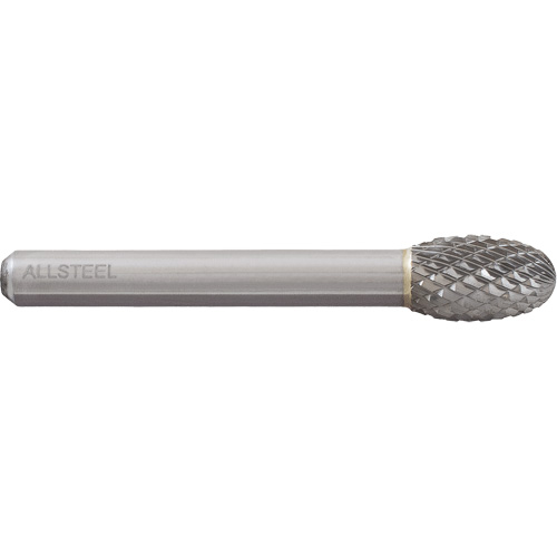 AllSteel Egg Shape Carbide Burr, SE-5, 1/2" Dia., 1/4" Shank, 7/8" Depth of Cut Ottawa Fastener Supply
