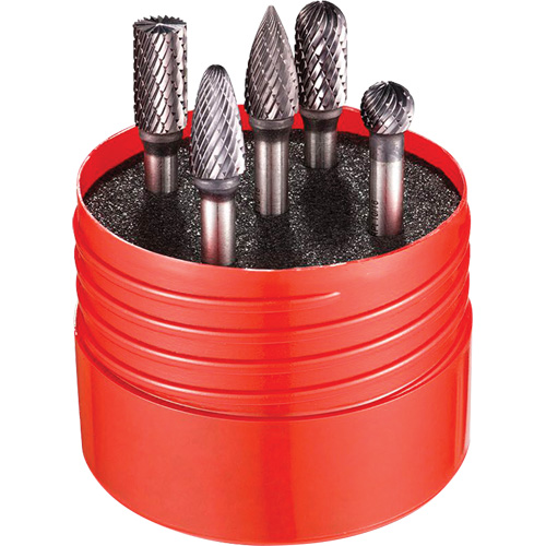 Double Cut Rotary Burr Set, 5 Pieces Ottawa Fastener Supply
