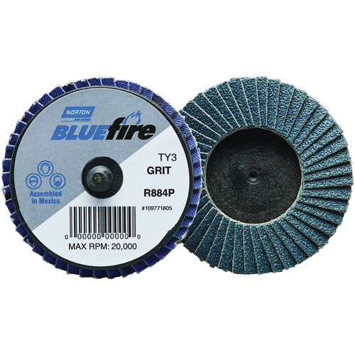 Mini disques &agrave; lamelles BlueFire R884P, 2" x Type 27, Grain 40, Alumine de zirconium Ottawa Fastener Supply
